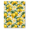Sunny Yellow Lemon Citrus Botanical Rug