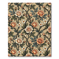 Cream Peach Rose Vine Silhouette Rug
