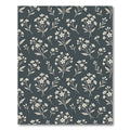 Charcoal White Delicate Branches Rug