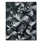 Dynamic Silver Propeller Vortex Rug