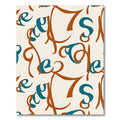 Rustic Teal Calligraphy Script Rug