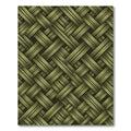 Olive Green Woven Basket Lattice Rug