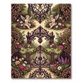 Romantic Cherub Garden Gate Floral Rug