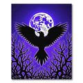 Ethereal Raven Moonlit Forest Rug