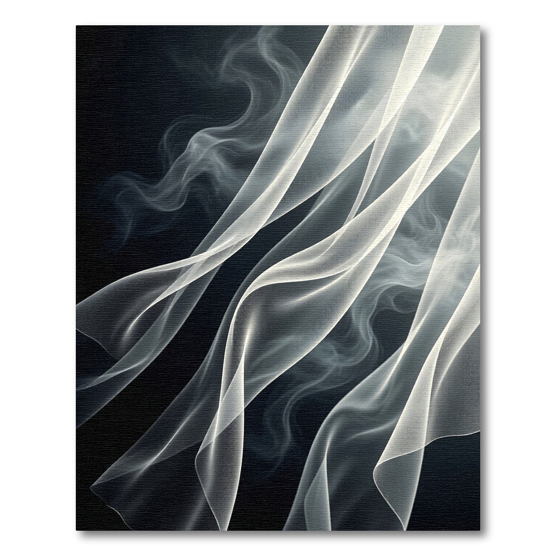 Ethereal White Smoke Curtains Rug