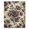 Vintage Floral Illustration in Dusty Mauve Rug