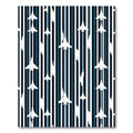 Minimalist Navy Stripe Aerial Fighter Jet Rug