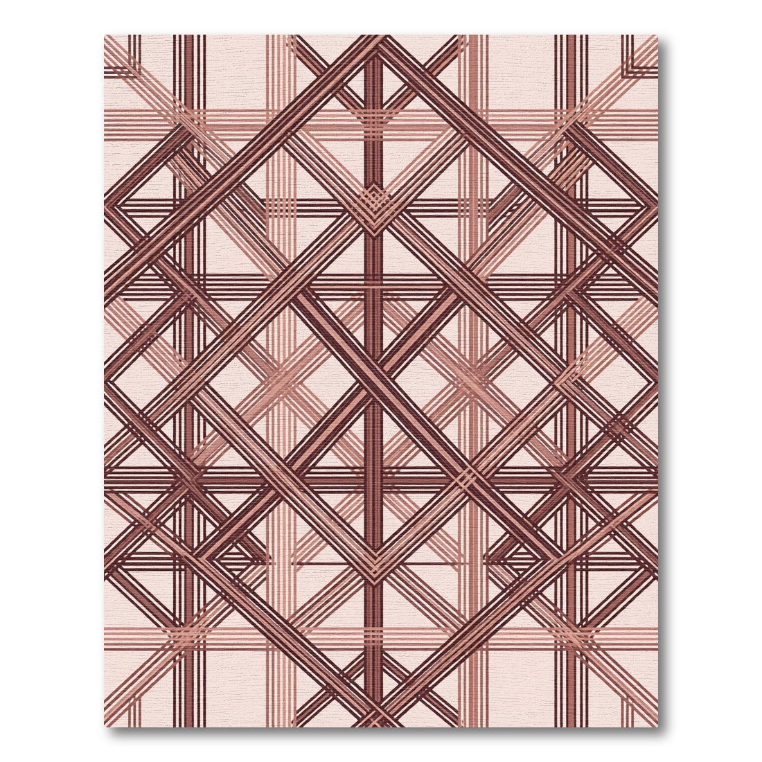 Brown Gradient Intersecting Diamond Rug