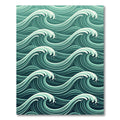 Ethereal Teal Ocean Wave Sea Ripples Rug