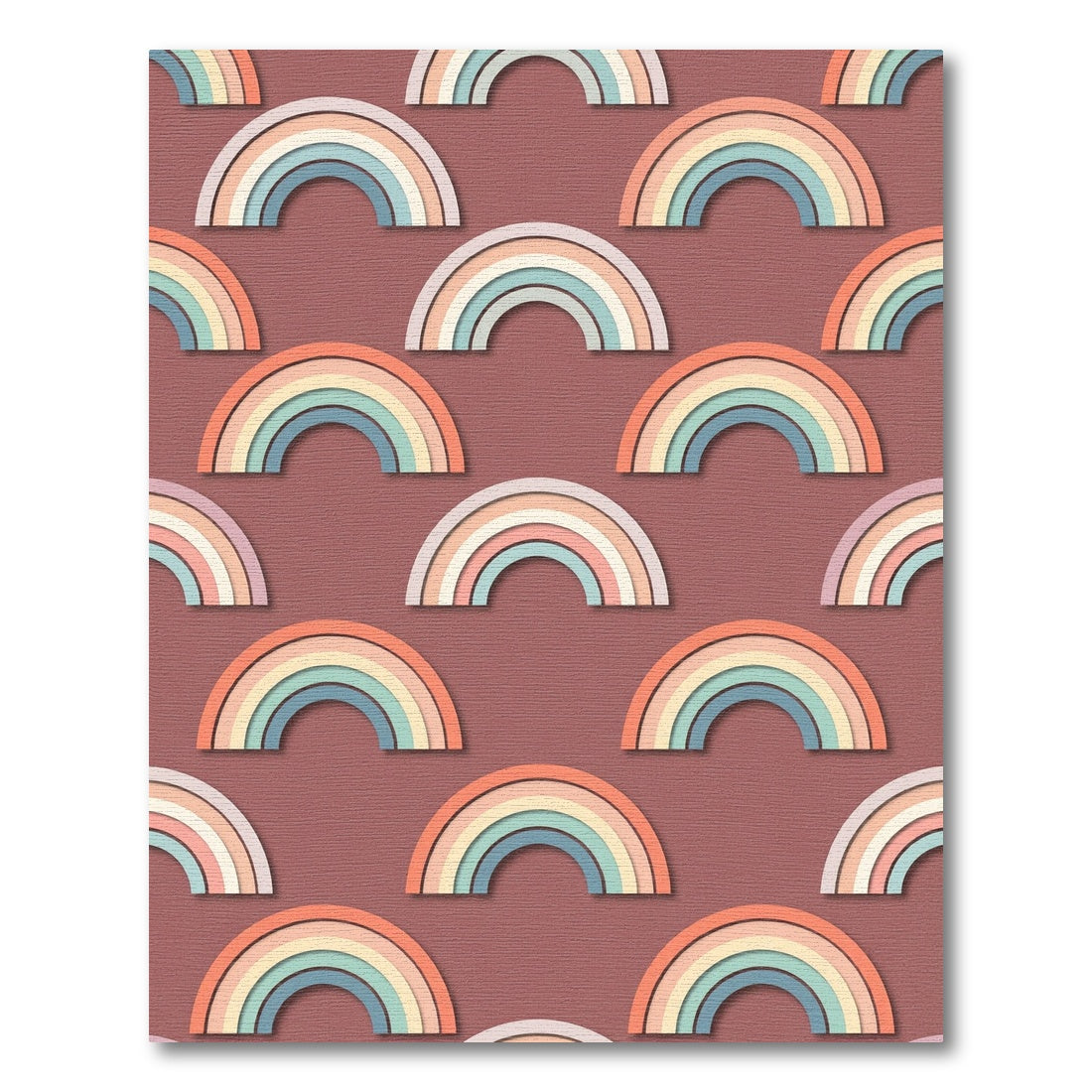 Retro Earthy Rainbow Arches Rug
