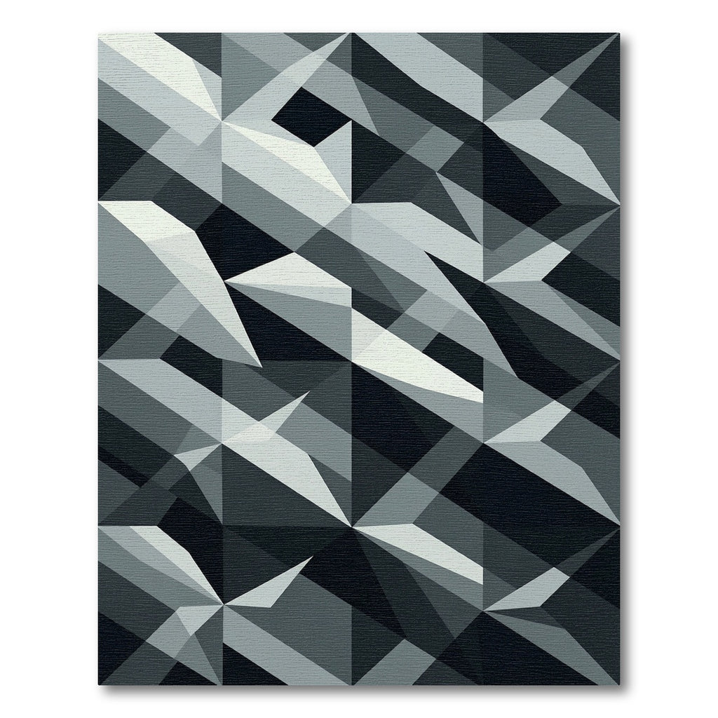 Monochrome Geometric Angular Abstract Rug