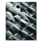 Monochrome Geometric Angular Abstract Rug