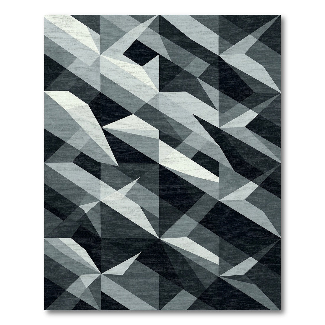 Monochrome Geometric Angular Abstract Rug