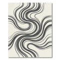 Gray Wavy Abstract Swirl Art Rug