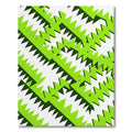 Vivid Lime Green Abstract Zigzag Rug