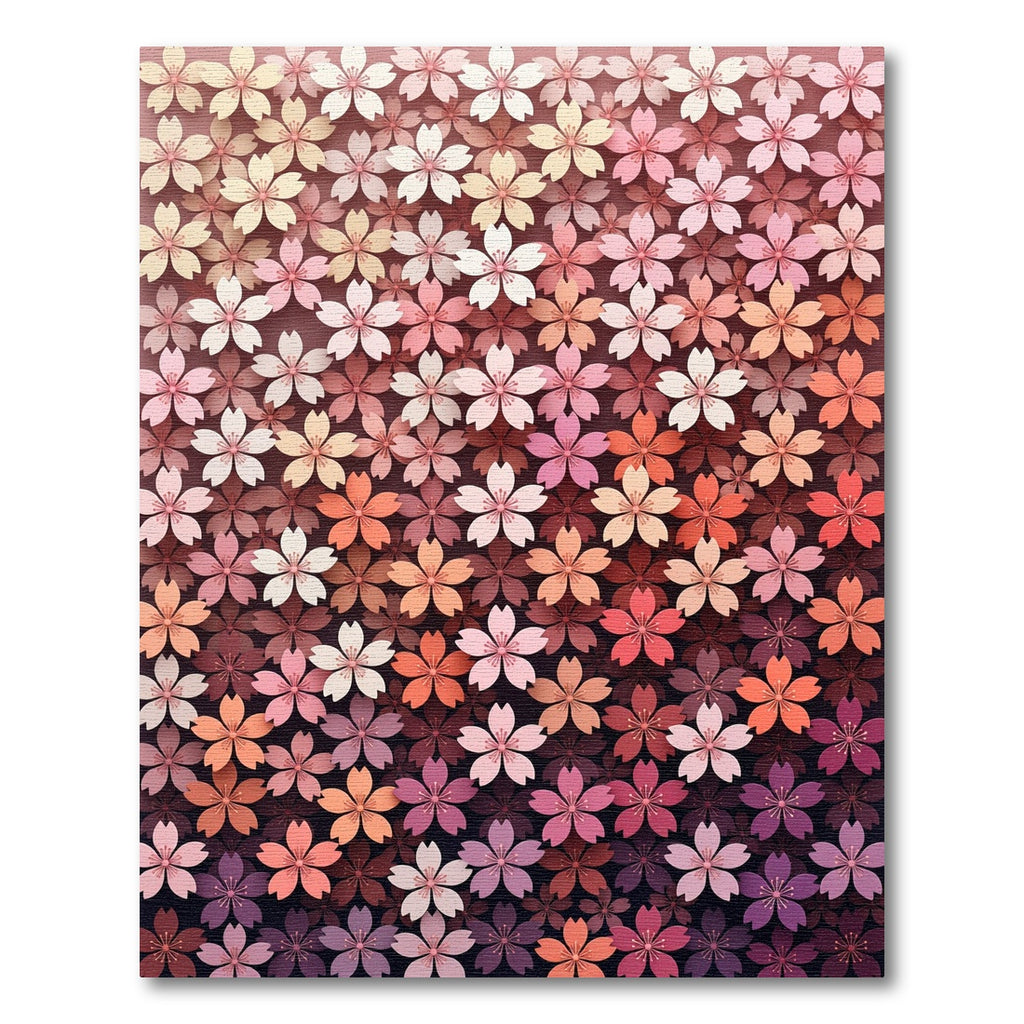 Gradient Pink Cherry Blossom Collection Rug