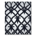 Elegant Charcoal Gothic Filigree Interlaced Rug