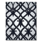 Elegant Charcoal Gothic Filigree Interlaced Rug