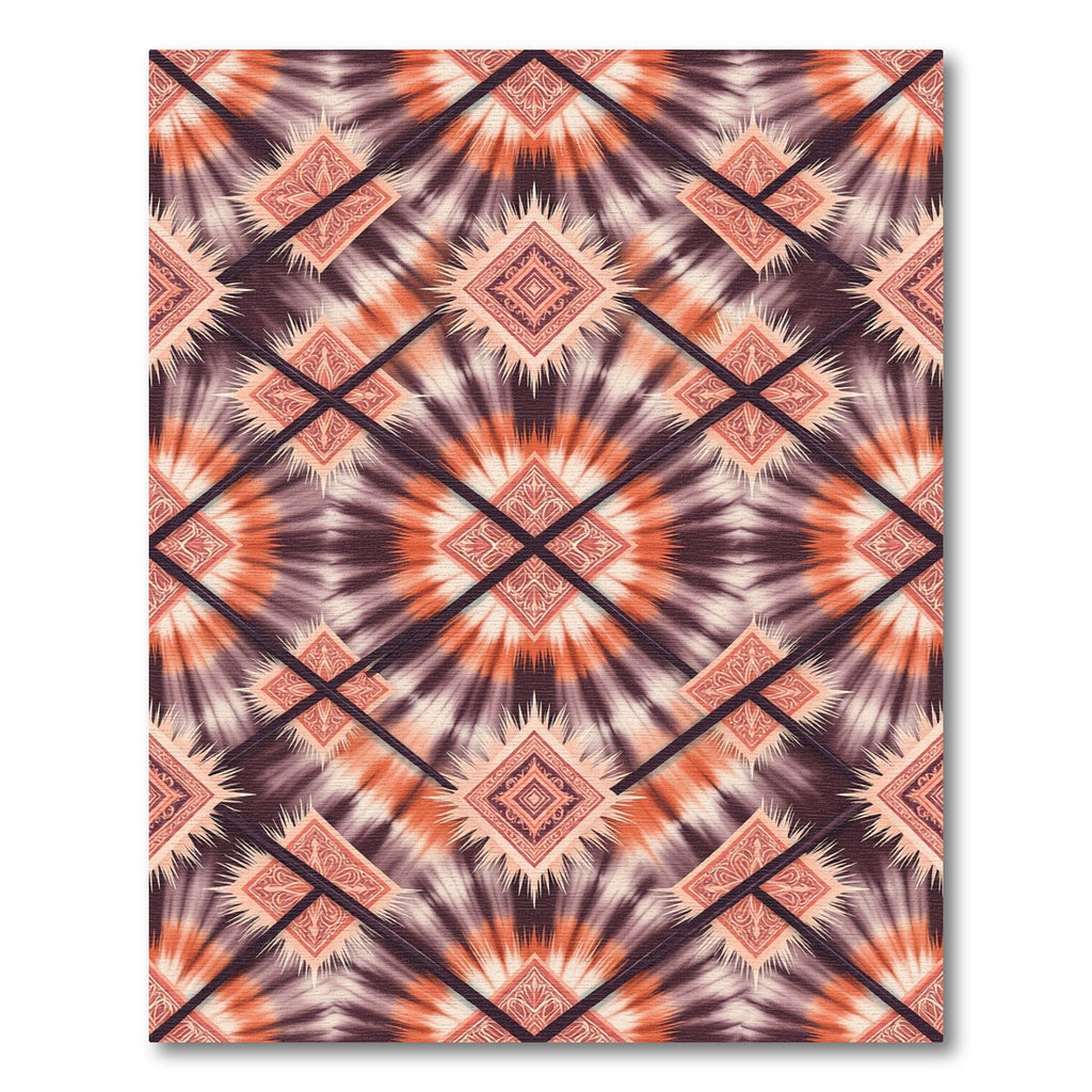 Orange Burst Diamond Starburst Rug
