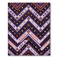 Purple Orange Tribal Chevron Rug