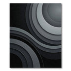 Monochromatic Swirls Layered Curves Rug