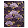 Elegant Purple Fan Art Deco Medallion Rug