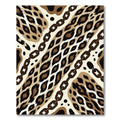 Brown Leopard Chain Stripe Rug