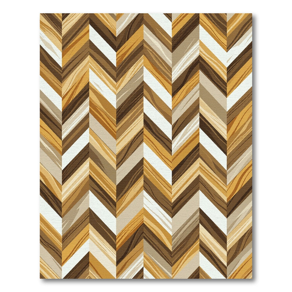 Modern Tonal Herringbone Wood Grain Rug