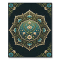 Blue Floral Medallion with Cream Accents Rug