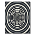 Monochromatic Elliptical Vortex Concentric Circular Art Rug