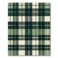 Modern Forest Green Plaid Tartan Rug