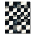 Black White Gingham Farmhouse Checkered Rug