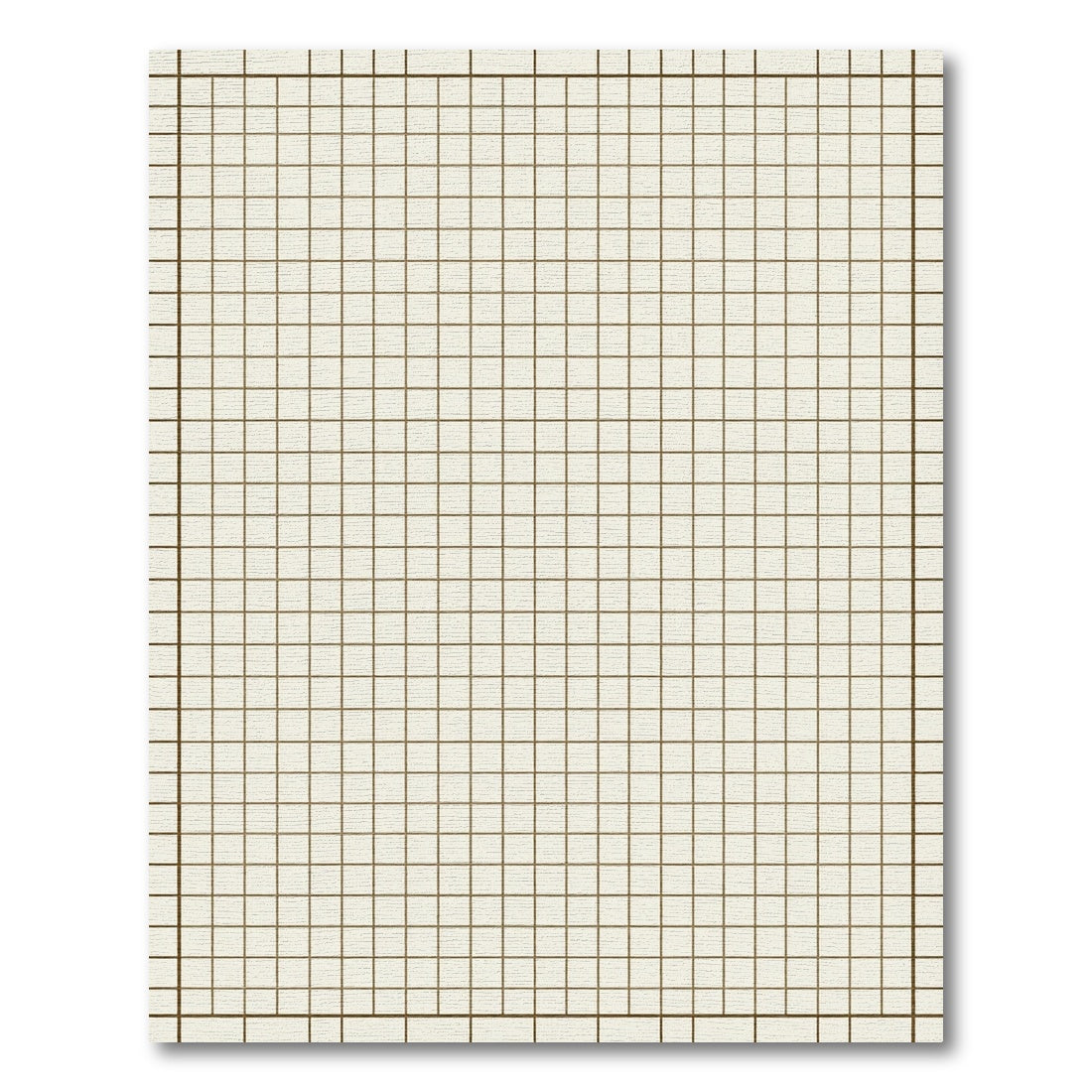 Minimalist Tan Cream Grid Block Rug