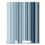 Deep Blue Vertical Stripe Gradient Rug