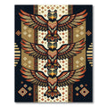 Totem Eagle Geometric Earth Tone Tapestry Rug