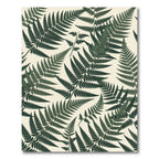 Deep Green Fern Foliage Background Rug