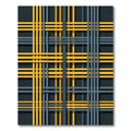Yellow Blue Intersecting Lines Geometric Rug