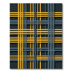 Yellow Blue Intersecting Lines Geometric Rug