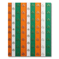 St. Patrick's Shamrock Emerald Orange Striped Rug