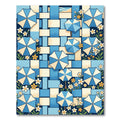 Sunny Blue Umbrella and Floral Weave Rug