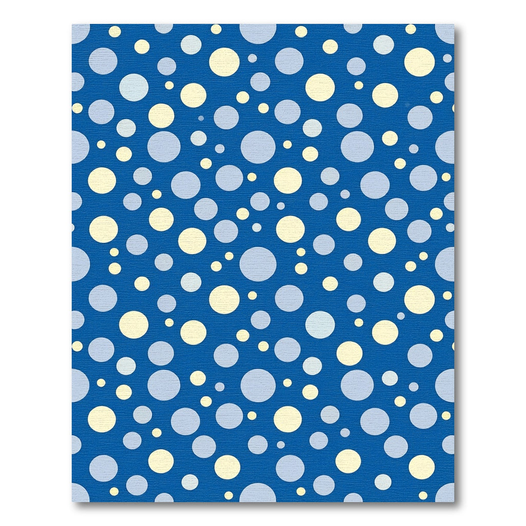 Blue Yellow Gray Scattered Circles Rug