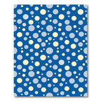 Blue Yellow Gray Scattered Circles Rug