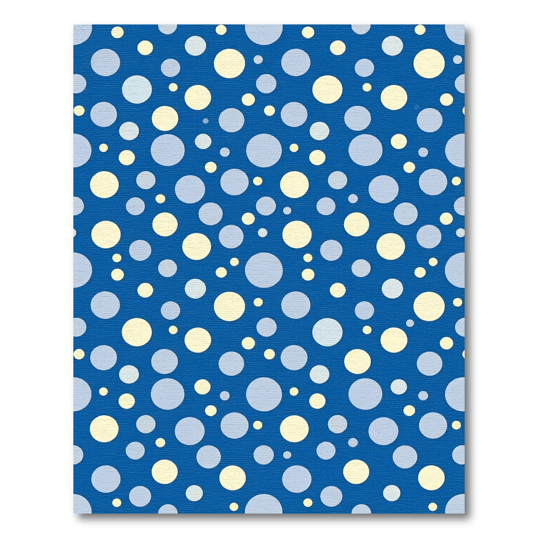 Blue Yellow Gray Scattered Circles Rug