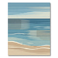 Abstract Blue Ocean Horizon Stripe Rug