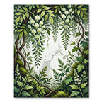 Lush Botanical Wisteria Hanging Vine Rug