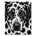 Bold Black White Spotted Dog Portrait Rug