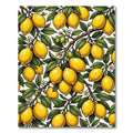 Vibrant Yellow Botanical Lemon Grove Rug