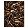 Modern Bronze Abstract Swirl Rug