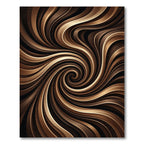 Modern Bronze Abstract Swirl Rug