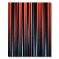 Modern Red Blue Vertical Stripes Rug